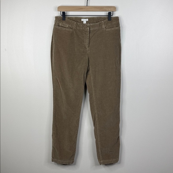 J. Jill Authentic Fit Slim-Leg Corduroy Pants in Rattan - Picture 1 of 8